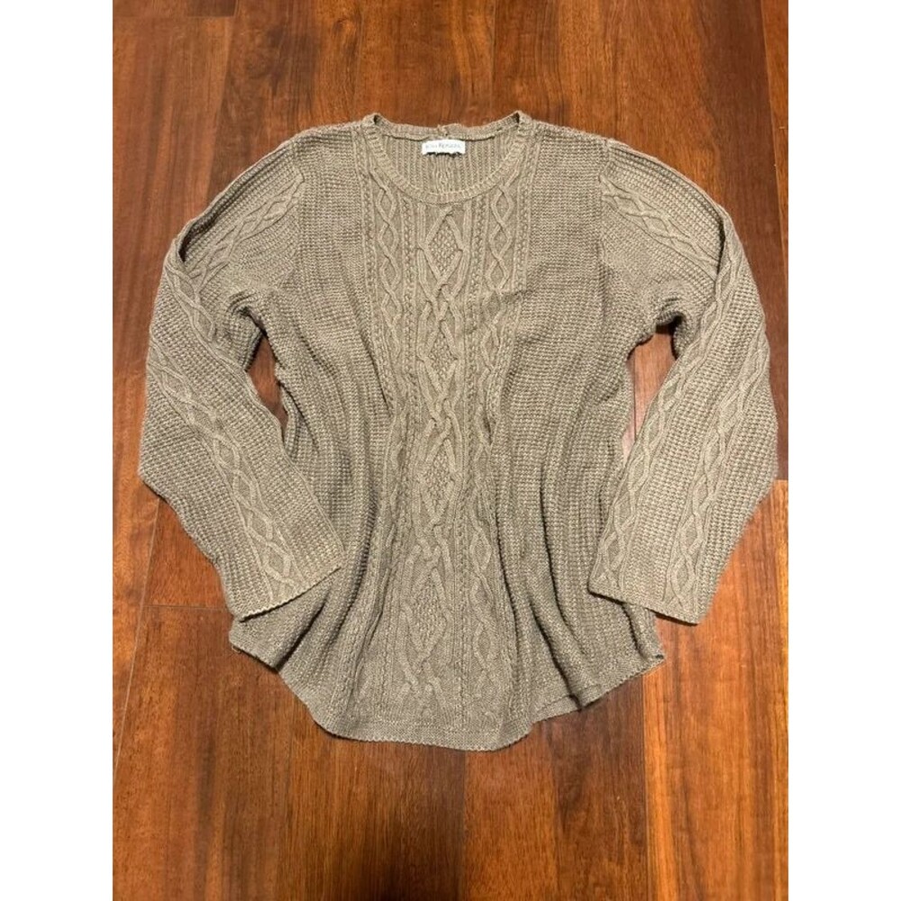 Kim Rogers cable kit sweater cotton fisherman